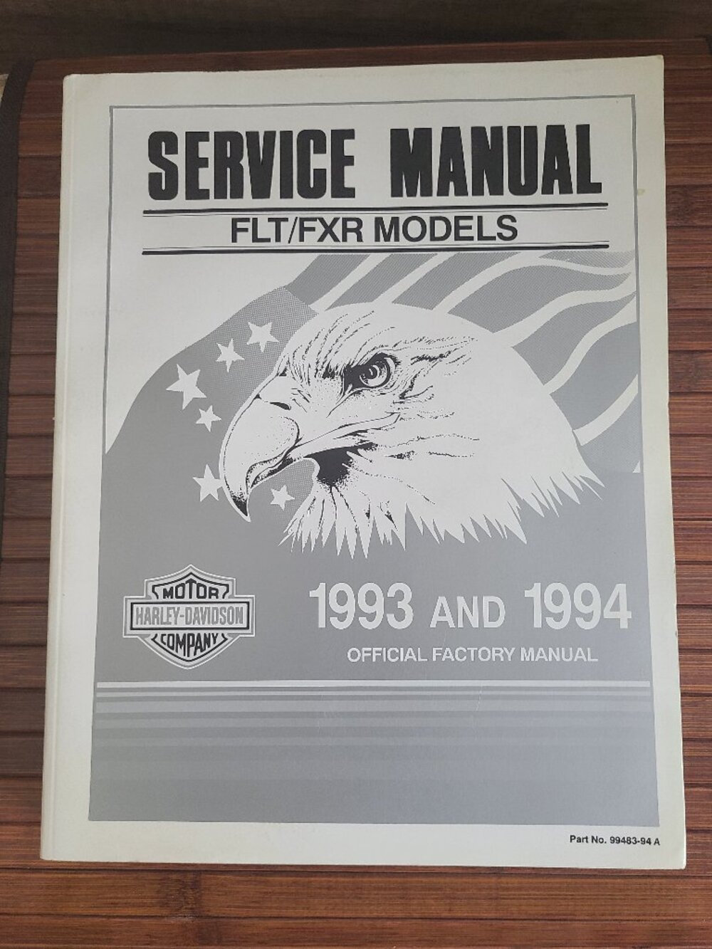 Vintage Harley- Davidson Factory Service Manual 1993-1994 FLT/FXR, 99483-94A